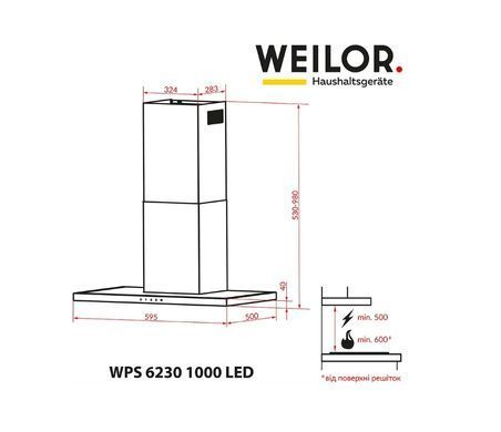 Вытяжка Weilor WPS 6230 BL 1000 LED