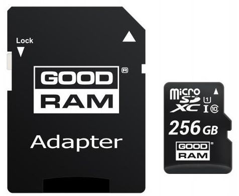 Карта памяти Goodram microSDXC 256GB UHS-I (M1AA-2560R12) + SD адаптер