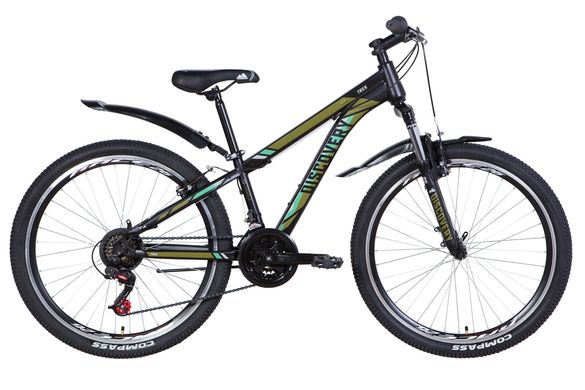 Велосипед 26" Discovery TREK 2021 (черно-бирюзовый (м))