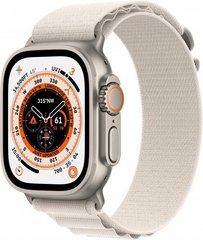 Смарт часы Apple Watch Ultra GPS + Cellular, 49mm Titanium Case/Starlight Alpine Loop - M