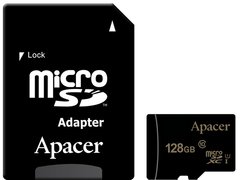 Карта пам'яті Apacer microSDXC 128GB UHS-I U1 Class 10 (AP128GMCSX10U1-R) + SD адаптер