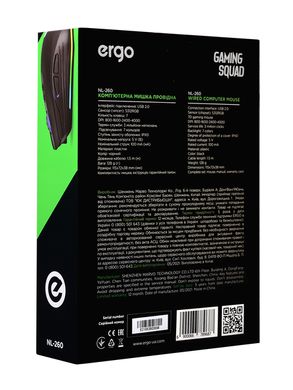 Миша Ergo NL-260 USB чорна