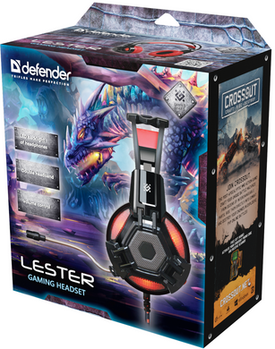 Гарнітура Defender Lester Black + Red (64541)