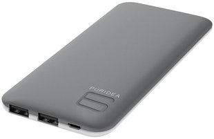 зовн. акум. Puridea S4 6000mAh Li-Pol Rubber Сірий & Білий