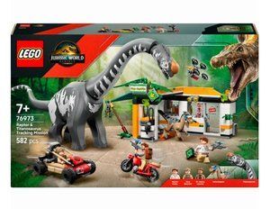 Конструктор LEGO Jurassic World Миссия по отслеживанию раптора и титанозавра