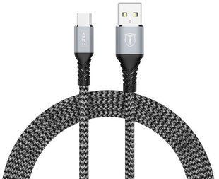 Кабель T-Phox Jagger T-C814 Type-C - 1m Grey