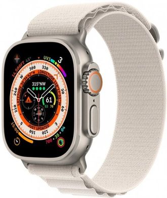 Смарт годинник Apple Watch Ultra GPS + Cellular, 49mm Titanium Case/Starlight Alpine Loop - M