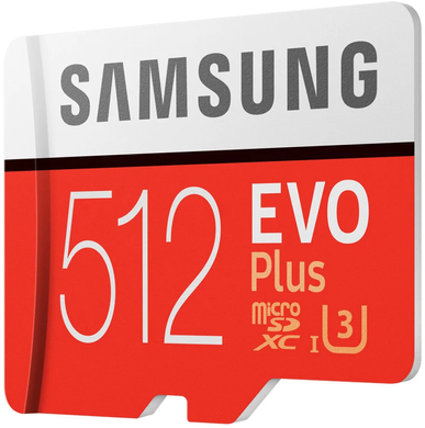 Карта пам'яті Samsung EVO Plus microSDXC 512GB UHS-I Class 10 (MB-MC512HA/RU) + SD адаптер