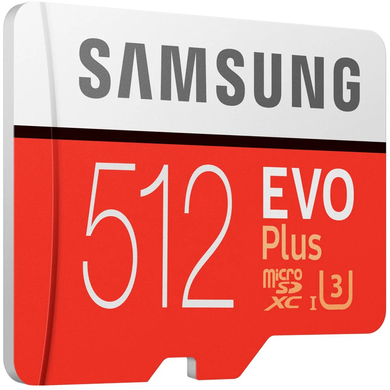Карта памяти Samsung EVO Plus microSDXC 512GB UHS-I Class 10 (MB-MC512HA/RU) + SD адаптер