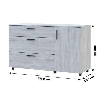 Комод Doros Торн Кашемір 3Ш/1Д 135х51.6х80 (DRS-012105)