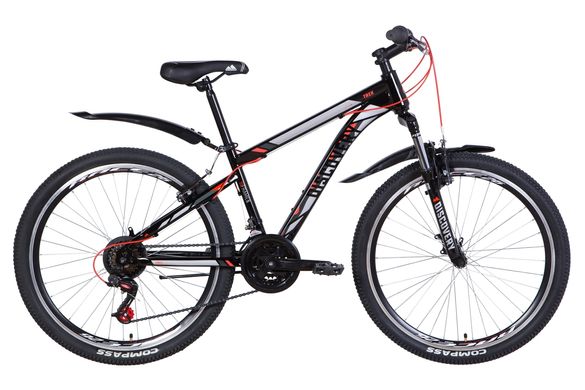 Велосипед 26" Discovery TREK 2021 (черно-красный)