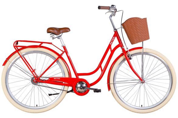 Велосипед 28" Dorozhnik RETRO 2022 (помаранчевий)