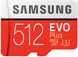 Карта памяти Samsung EVO Plus microSDXC 512GB UHS-I Class 10 (MB-MC512HA/RU) + SD адаптер фото 2