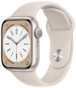 Смарт годинник Apple Watch S8 GPS 41 Starlight Alum Starlight Sp/B Pure Platinum/Black Nike Sp/B