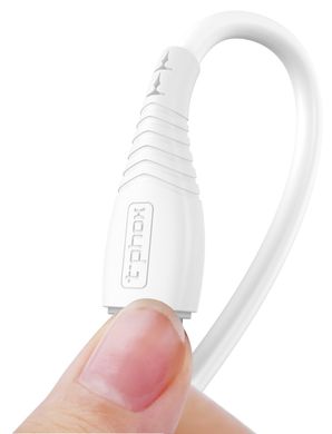 мережева зарядка T-Phox Mini 12W 2.4A + Lightning cable 1.2m (Білий)