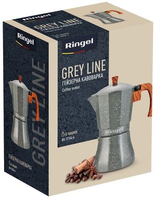 Гейзерная кофеварка RINGEL Grey line 6 чашек