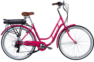 Велосипед з електроприводом 28" ST Dorozhnik eRETRO Vbr FR рама-19" 36B 12.5А*г 500Вт рожевий YS 7452 2025