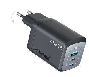 Мережева зарядка ANKER GaNPrime Charger - 67W, 2xUSB-C PD & 1xUSB-A (Чорний)