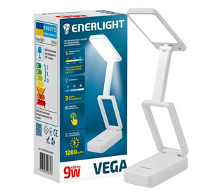 Світильник настільний світлодіодний з акумулятором ENERLIGHT VEGA 9Вт 3000-6000K Білий