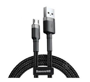 Кабель Baseus USB to Micro 2.4A 1m (CAMKLF-BG1) Gray/Black