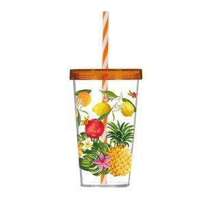 Стакан с трубочкой Herevin FRUIT P (161448-005P)