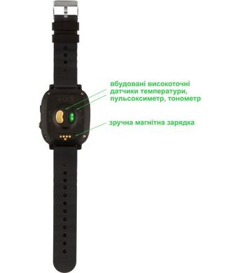 Дитячий смарт-годинник AmiGo GO005 4G WIFI Thermometer Black