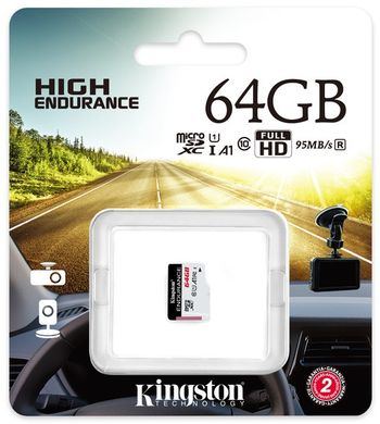 Картка пам'ятi Kingston microSDHC 64Gb Endurance (95R/30W) C10 A1