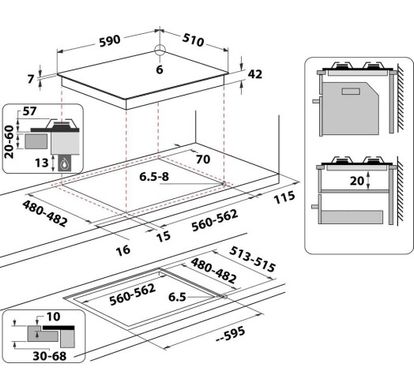 Газова поверхня Whirlpool GOFL 629/NB1