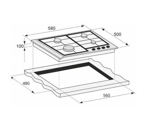 Варильна поверхня PRIME TECHNICS PGH 50016 FIXC