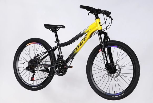 Велосипед ST 24" SPACE AURORA DD FR рама-12" жовто-чорний 2026