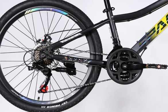 Велосипед ST 24" SPACE AURORA DD FR рама-12" жовто-чорний 2026