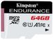 Картка пам'ятi Kingston microSDHC 64Gb Endurance (95R/30W) C10 A1 фото 1