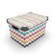 Контейнер Qutu Style Box Colored Zigzag, 20 л фото 1