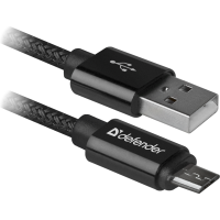 Кабель Defender USB08-03T PRO USB2.0, AM-MicroBM Black, 1m (87802)