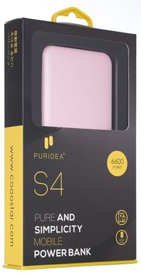 Портативное зарядное устройство Puridea S4 6000mAh Li-Pol Pink & White