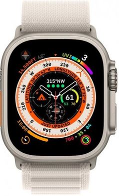 Смарт годинник Apple Watch Ultra GPS + Cellular, 49mm Titanium Case/Starlight Alpine Loop - L