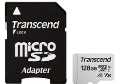 Картка пам'ятi Transcend microSDXC 300S 128GB UHS-I U3 + ad