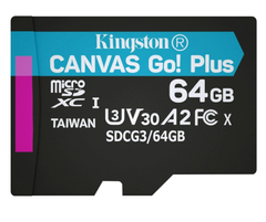 Карта памяти Kingston Canvas React MicroSDXC 64GB Class 10 UHS-I U3