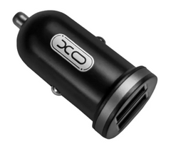 Автомобильное зарядное устройство XO TZ08 2.1A/2 USB Lightning Cable Black