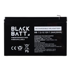 AGM аккумулятор BlackBatt 12V/7.2Ah