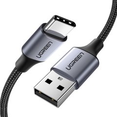 кабель Ugreen US288 USB - Type-C Cable Aluminum Braid 1м (черный)