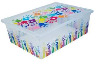 Контейнер Qutu Light Box Color Hands, 25л