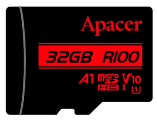 Картка пам'ятi APACER microSDHC 32GB U1 V10 A1 R100 without adapter (100/10 MB/s)