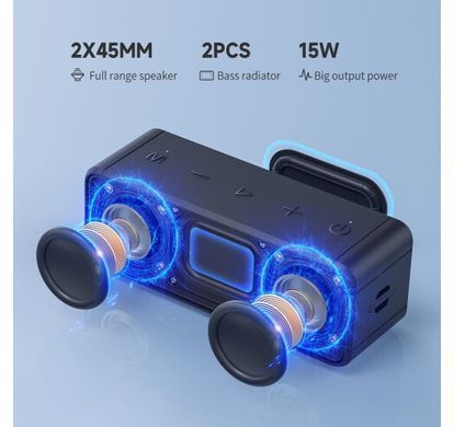 Портативна акустика MLOVE S203 IPX7 Waterproof Black