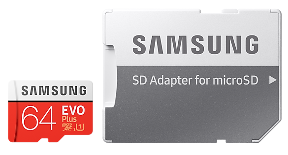 Карта памяти Samsung microSDXC 64GB EVO Plus UHS-I U1 (MB-MC64HA/RU) + SD адаптер