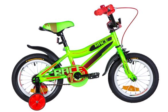 Велосипед 14" Formula RACE 2021 (зелено-черный с красным (м))