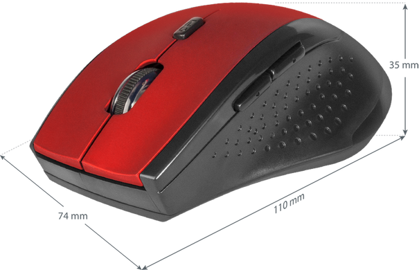 Мышь Defender Accura MM-365 Wireless Red (52367)