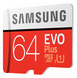 Карта памяти Samsung microSDXC 64GB EVO Plus UHS-I U1 (MB-MC64HA/RU) + SD адаптер фото 3
