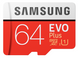 Карта памяти Samsung microSDXC 64GB EVO Plus UHS-I U1 (MB-MC64HA/RU) + SD адаптер фото 2
