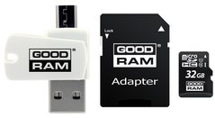 Карта пам'яті GoodRam MicroSDHC 32GB UHS-I Class 10 (M1A4-0320R12) + Adapter + CardReader